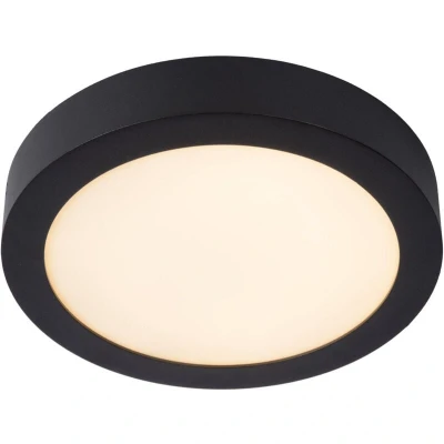 Image of Brice LED Modern Flush Ceiling Light Bathroom Ø 24cm Dim. 1x15W 3000K IP44 Black