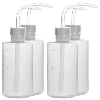 Image of stonylab Wash Bottle, 4 Packs Plastic Squeeze LDPE with Narrow Mouth (250 ml, Packs)