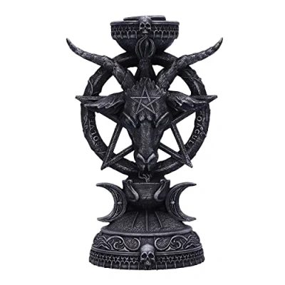 Image of Nemesis Now Light of Baphomet Candle Holder 15.5cm, Black