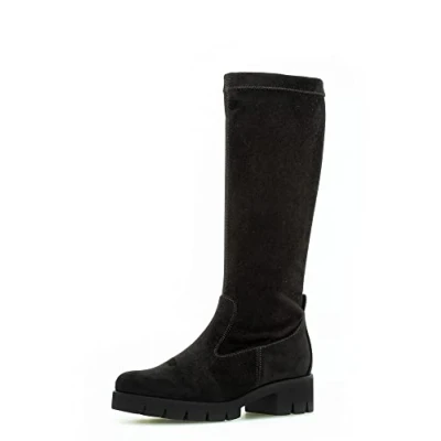 Image of Gabor Women Boots, Ladies Classic Boots,Removable Insole,Boots,Long Shaft Boots,Lined,Zipper,Black (Schwarz),37.5 EU / 4.5 UK