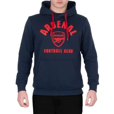 Image of Arsenal FC Official Football Gift Mens Fleece Hoody Navy Blue XXL