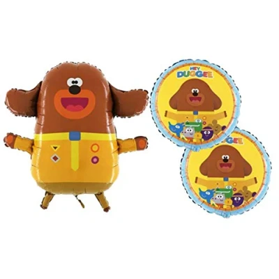 Image of Toyland® Pack of 3 2 x 18 Round Hey Duggee and the Squirrels Balloon + 1 25 Inch Giant Jumbo Size Character Foil Balloons