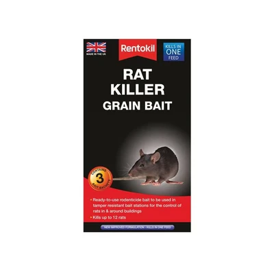 Image of Rentokil Rat Killer Grain Bait 3 Sachet
