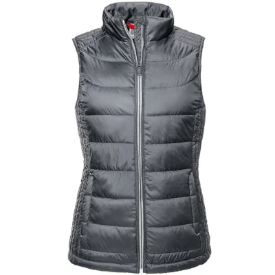Image of Russell Athletic Womens/Ladies Nano Padded Bodywarmer (Iron) Grey Size Large