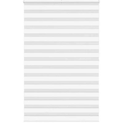 Image of vidaXL Zebra Blind White 145x200 cm Fabric Width 140.9 Polyester