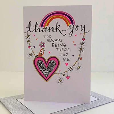 Image of Rachel Ellen Thank You for Always Being There Card Bird On A Heart