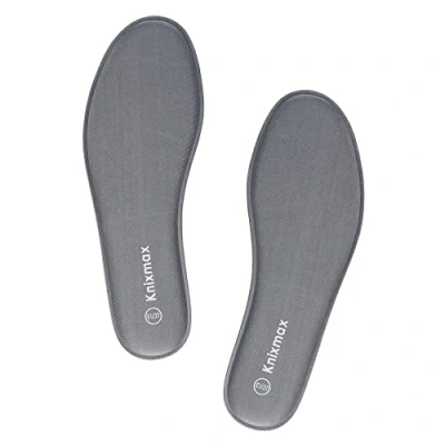 Image of Knixmax Men Memory Foam Insoles Comfort Shoe Inserts Shock Absorption Cushioning Foot Support Pads, 8, Grey for