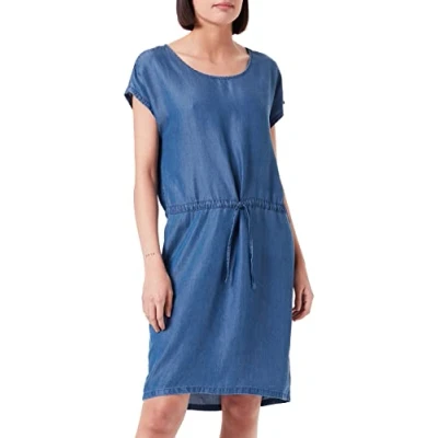 Image of ONLY Women&#039;s Onlpema May Life Ss DNM Dress Qyt, Dark Blue Denim, S
