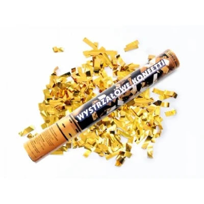 Image of 5 x Golden Rain Confetti Cannon 60 cm Foil Shooter, Wedding Cannon, Partypopper