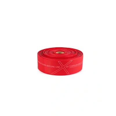Image of THERABAND CLX Latex Free Resistance Band, Pilates, Home Gym, HIIT, Physical Therapy, Rehab &amp; Fitness Equipment, 22 Metre, Red, Medium