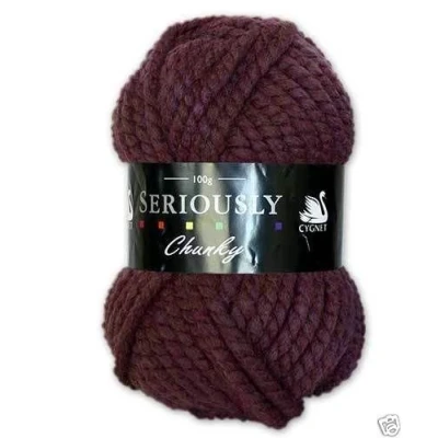 Image of Cygnet SERIOUSLY CHUNKY Knitting Acrylic Yarn / Wool 100g 306 Plum by