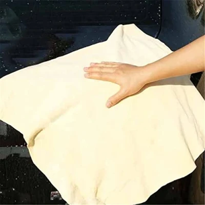 Image of Turnart Genuine Chamois Leather for Car Drying Wash Shammy Cloth Cleaning (S/50x40cm)