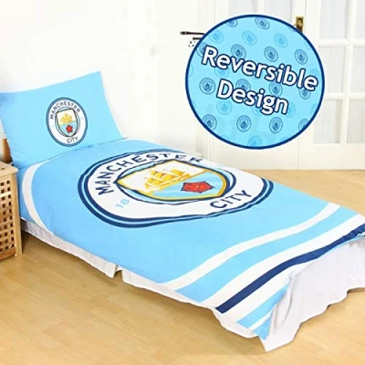 Image of OFFICIAL MANCHESTER CITY Duvet Quilt Cover Bedding SET MAN FOOTBALL BOY KID