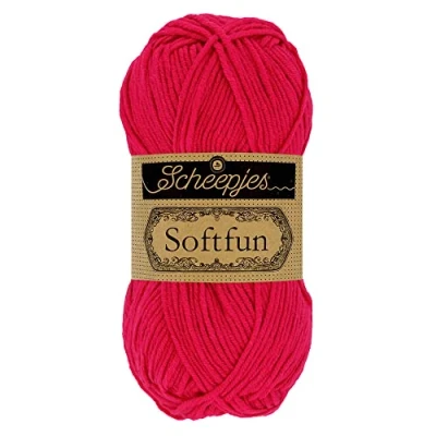 Image of Scheepjes Softfun 2654 Magenta Yarn 10x50g