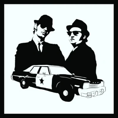 Image of The Blues Brothers Vintage Retro Advertising Wall Tin Plaque Large Square 20x20cm Pub Shed Bar Man Cave Home Bedroom Office Kitchen Gift Metal Sign