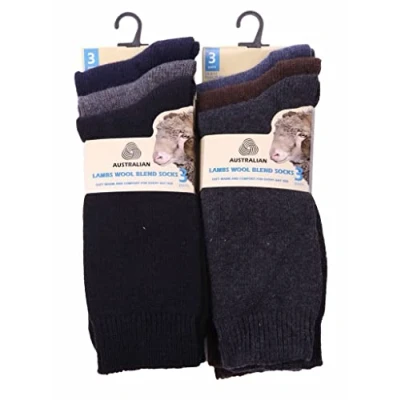 Image of MENS EXTRA WARM AUSTRALIAN LAMBS WOOL BLEND SOCKS OUTDOOR THERMAL SOCK (MultiBuy(06 Pairs))