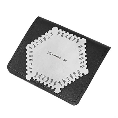 Image of Wet Film Comb, 25 3000um Stainless Steel Gauge High Precision Hexagonal Thickness Gauges for Paint Vanish Measurement