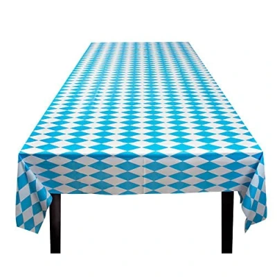 Image of Boland Blue and White Bavarian Tablecloth Perfect for Oktoberfest Parties, German Themed Events, Beer Festival 180cm x 130cm