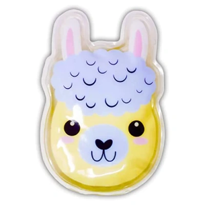 Image of Cold Compress for Kids, Reusable Kids Ice Pack Fever &amp; Pain Relief Instant First Aid Soother Bumps, Bruises, Injury, Boo boos Hot or Cool Gel Pads Your Toddler, Infant, Baby (Llama)
