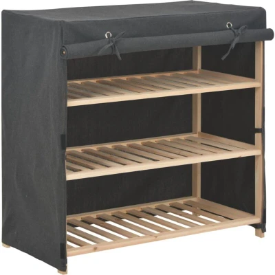 Image of vidaXL Shoe Cabinet with Cover Grey 79x40x80 cm Fabric