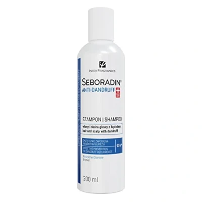 Image of SEBORADIN ANTI Dandruff Hair Shampoo 200 ml Piroctone Olamine and Thymol Effective Prevention Recurrence For Oily Dry Flaky Scalp Treatment Care