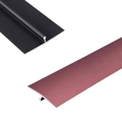 Image of LIYI929GP 15 20 33 40mm Wide T Molding Floor Transition Strip, Metal Door Strip Aluminum Doorway Edge Trim, Long 35.4inch Door/Tile/Carpet To Tile Flat Divider