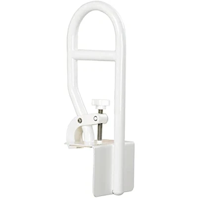 Image of HOMECRAFT Steel Grab Bar, Safety Rail and Mobility Aid Bathtub Clamp for Elderly, Handicapped Disabled User Support