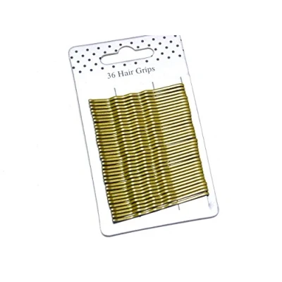 Image of La Peach Fashions Ladies Regular Hair Styling Bobby Pins Kirby Grips Bun Waved (Blonde)