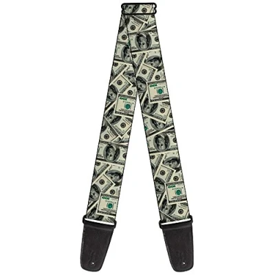 Image of Buckle Down Guitar Strap Benjamins2 Stacked 2 Inches Wide