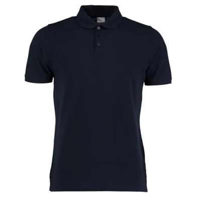 Image of Kustom Kit Mens Short Sleeve Polo Shirts, Navy Blue, Medium. KK408