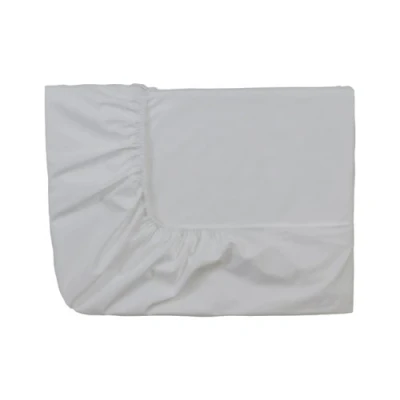 Image of Essix Home Collection Fitted Sheet, Percale 80 Thread Count, Linen, 90 x 190 cm