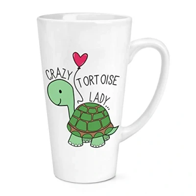 Image of Crazy Tortoise Lady 17oz Large Latte Mug Cup