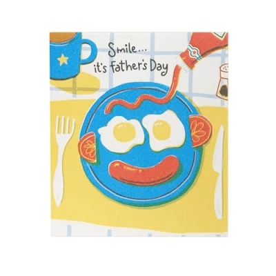 Image of UK Greetings Father&#039;s Day Card for Him Funny Breakfast Design