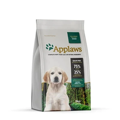 Image of Applaws Natural, Complete Dry Dog 15kg Small/Medium Breed Puppy Chicken