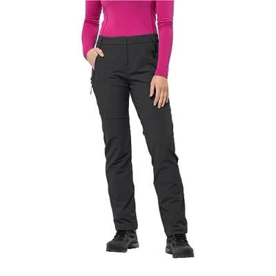 Image of Jack Wolfskin Women&#039;s Glastal Winter Pants W Hiking Trousers, Black, 44 (EU)