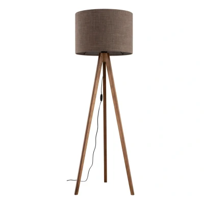 Image of Grand Tripod Floor Lamp Nut, Brown 1xE27