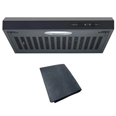 Image of Cookology 50cm Visor Cooker Hood in Black with Filter Kitchen Extractor Fan
