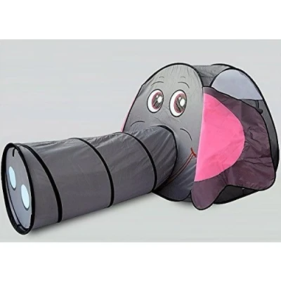Image of Allkindathings Elephant Play Tents Pipeline Crawling Tunnel Toy Pop Up House for Children Outdoor Fun
