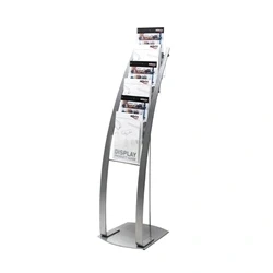 Image of Deflecto Silver Six Pocket Literature Floor Stand DE693145