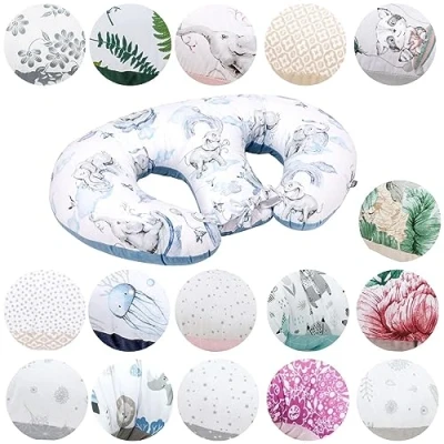 Image of Bellochi Maternity and Nursing Pillow for Twins Baby Support Multifunctional Breastfeeding with Cover Made of 100% Cotton OEKO TEX Certified (Jambo)