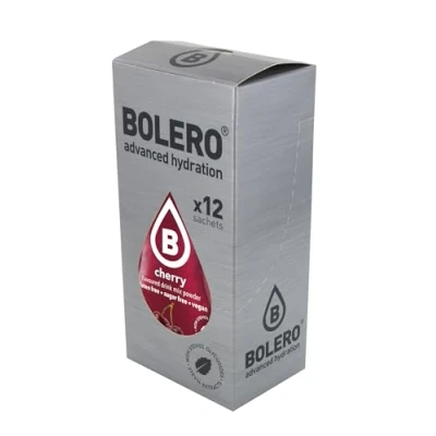Image of Bolero Instant Drink Cherry, Box of 12 Sachets (12x3g) Sugar Free, Sweetened with Stevia + Vitamin C Suitable for Children and Diabetics Gluten Free