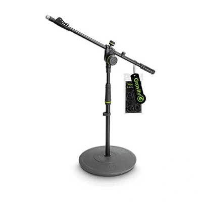 Image of Gravity MS 2222 B Short Microphone Stand with Round Base and 2 Point Adjustment Telescoping Boom
