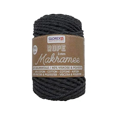 Image of Glorex 5 1007 04 Rope Macrame Twisted Anthracite 63 m