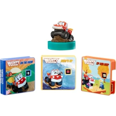 Image of little tikes Mighty Truck Collection For Story Dream Machine 3 Stories &amp; 1 Character, Storytime Books with Audio Play Boys and Girls Ages 3+