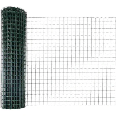 Image of vidaXL Garden Fence Set of 2 Green Powder Coated Steel Medium