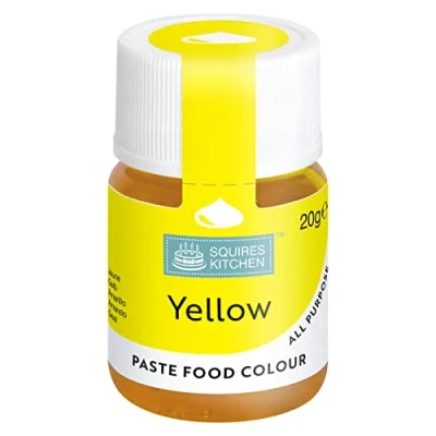 Image of Squires Kitchen Yellow Food Colouring Paste, Concentrated Colour for Use with Sugarpaste, Icing, Fondant, Modelling Pastes, Buttercream, Royal Cake Mixes and More 20g