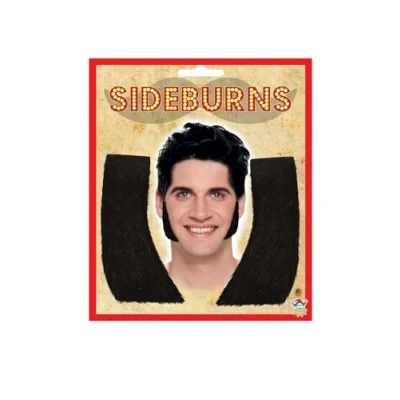 Image of Self Adhesive Black Sideburns