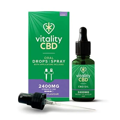 Image of Vitality CBD Drops, Spray in MCT Oil 2400 mg, Berry, 30 ml, NO THC