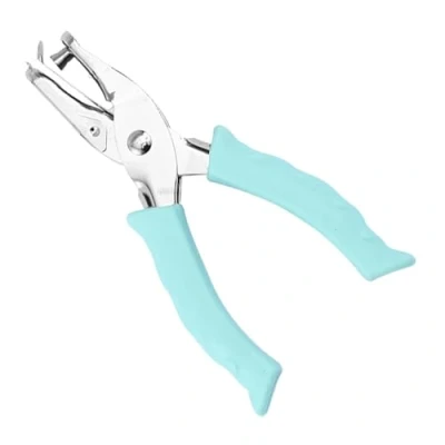 Image of Hole Punch,Handheld Punch Soft Handled Paper Puncher Metal Single Small for DIY Craft Tags Clothing Ticket Scrapbook Tool