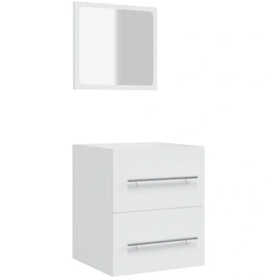 Image of vidaXL Bathroom Cabinet with Mirror White 41x38.5x48 cm Engineered Wood